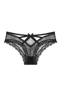 Intica - Brazyliany koronkowe z wycięciami eleganckie codzienne i na specjalne okazje Suleika. Kolor: czarny. Materiał: koronka. Wzór: aplikacja, koronka