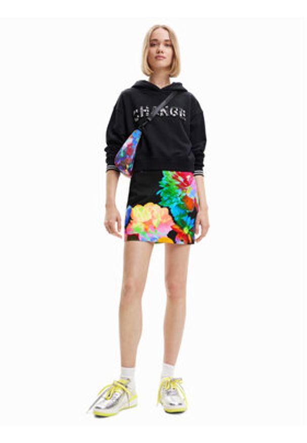 Desigual Spódnica mini 23SWFW09 Kolorowy Slim Fit. Materiał: bawełna. Wzór: kolorowy