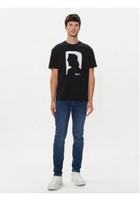 Karl Lagerfeld Jeans T-Shirt 245D1709 Czarny Regular Fit. Kolor: czarny. Materiał: bawełna #6