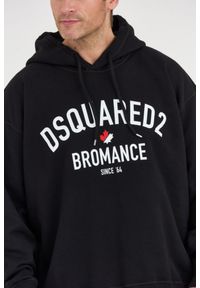 DSQUARED2 Czarna bluza męska bromance slouch hoodie, Rozmiar M. Kolor: czarny