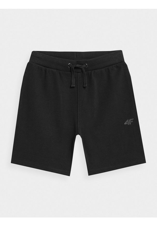 4f - 4F Spodenki dresowe chłopięce 122 (6-7 lat). Kolor: czarny. Materiał: dresówka. Sezon: lato