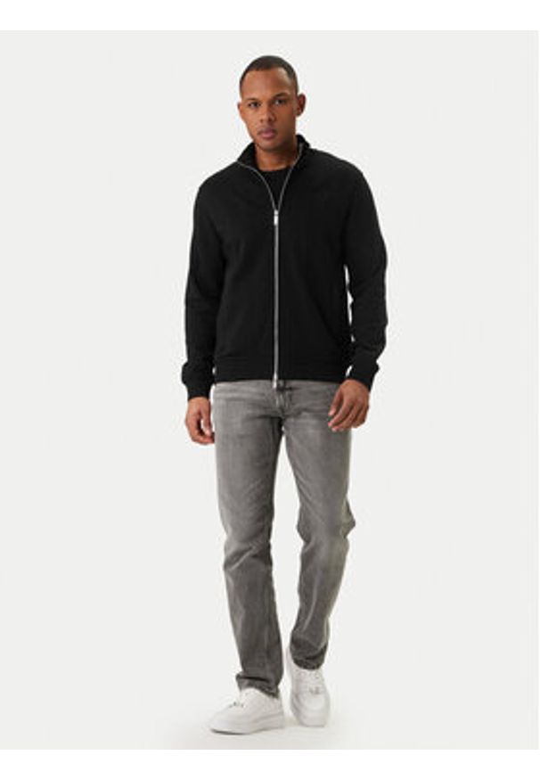 Karl Lagerfeld - KARL LAGERFELD Bluza 705750 500900 Czarny Regular Fit. Typ kołnierza: dekolt w karo. Kolor: czarny. Materiał: bawełna