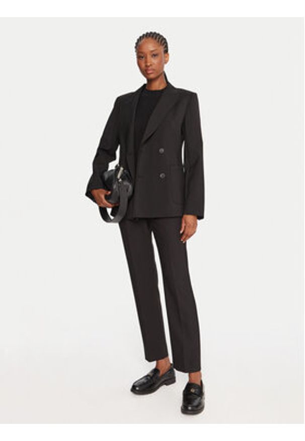 Weekend Max Mara Chinosy Rana 2515131031 Czarny Slim Fit. Kolor: czarny. Materiał: syntetyk