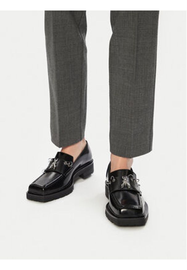 Patrizia Pepe Loafersy 2Z0014/L084-K103 Czarny. Kolor: czarny. Materiał: skóra