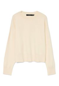 Vero Moda Sweter Gold Art 10332206 Beżowy Regular Fit. Kolor: beżowy. Materiał: syntetyk, wiskoza #5