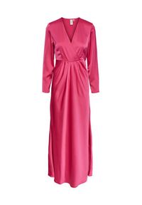 YAS Sukienka wieczorowa 26031520 Różowy Regular Fit. Kolor: różowy. Materiał: syntetyk. Styl: wizytowy #6