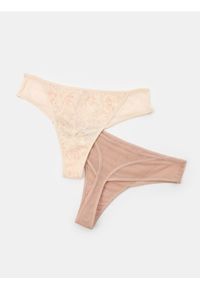 Sinsay - Siateczkowe stringi 2 pack - wielobarwny