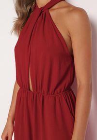 Born2be - Bordowy Kombinezon o Taliowanym Kroju Bez Rękawów Rivassina. Kolor: czerwony. Długość rękawa: bez rękawów. Długość: długie #6