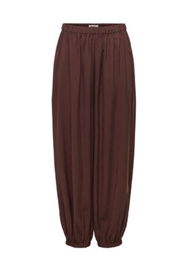 only - ONLY Spodnie materiałowe Scarly 15380514 Brązowy Relaxed Fit. Kolor: brązowy. Materiał: materiał