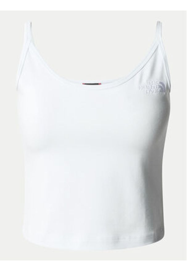 The North Face Top NF0A55AQ Niebieski Cropped Fit. Kolor: niebieski. Materiał: bawełna