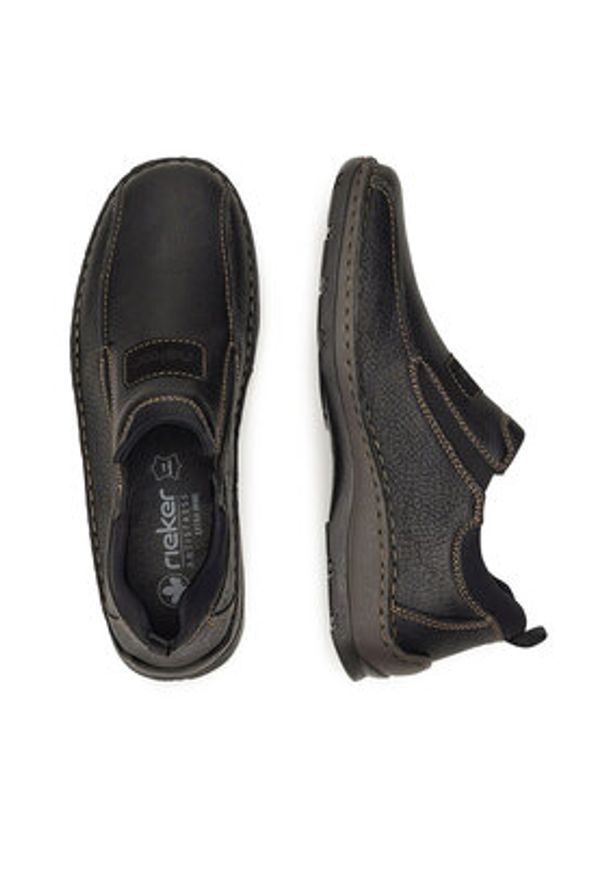 Rieker Półbuty 05363-00 Czarny. Kolor: czarny. Materiał: skóra