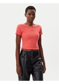 Hugo - HUGO T-Shirt Delanor 50512000 Czerwony Slim Fit. Kolor: czerwony. Materiał: bawełna #1