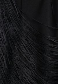 Born2be - Czarna Wieczorowa Sukienka na Ramiączkach z Ozdobnymi Frędzlami Vilinania. Okazja: na wesele, na ślub cywilny, na imprezę. Kolor: czarny. Długość rękawa: na ramiączkach. Typ sukienki: oversize. Styl: wizytowy #3