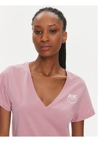 Pinko T-Shirt 102950 A1N8 Różowy Regular Fit. Kolor: różowy. Materiał: bawełna #3
