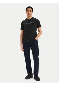 Calvin Klein T-Shirt SS 30s EU LV04LG809G Czarny Slim Fit. Kolor: czarny. Materiał: bawełna #4