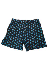 Niebieskie Męskie Bokserki Kaczuszki Redo. Kolor: czarny. Materiał: bawełna #1