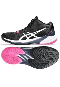 Buty Asics Sky Elite Ff Mt 2 W 1052A054-001 czarne czarne. Kolor: czarny. Materiał: materiał, guma. Szerokość cholewki: normalna. Sport: siatkówka