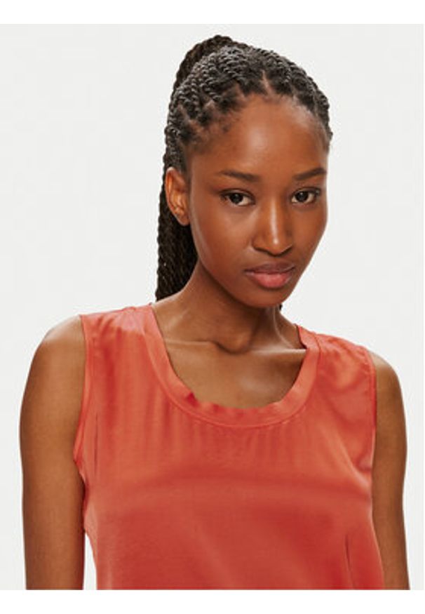 ViCOLO Bluzka TB0038 Pomarańczowy Regular Fit. Kolor: pomarańczowy. Materiał: wiskoza