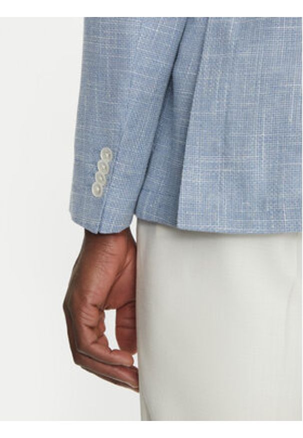 BOSS Marynarka C-Hanry-252 50540742 Błękitny Slim Fit. Kolor: niebieski. Materiał: bawełna