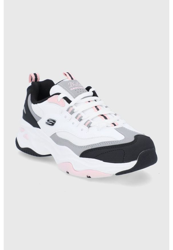 skechers - Skechers - Buty. Nosek buta: okrągły. Zapięcie: sznurówki. Kolor: szary. Materiał: guma. Obcas: na platformie