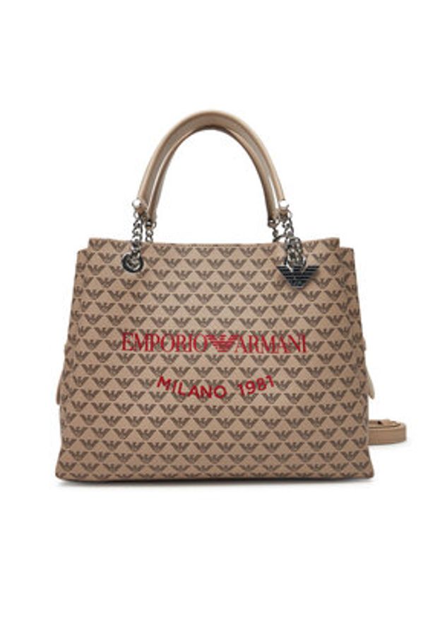Emporio Armani Torebka Y3D159 YWS0E F1075 Beżowy. Kolor: beżowy. Materiał: skórzane