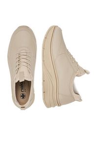 Rieker Sneakersy 48050-60 Beżowy. Kolor: beżowy. Materiał: syntetyk, skóra, materiał #2