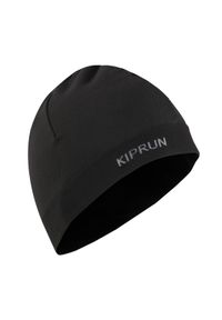 KIPRUN - Czapka do biegania Kiprun seamless. Kolor: czarny. Materiał: materiał, poliester, elastan, poliamid. Styl: sportowy