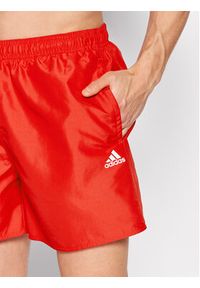 Adidas - adidas Szorty kąpielowe Solid Swim HA0384 Czerwony Regular Fit. Kolor: czerwony. Materiał: syntetyk #3