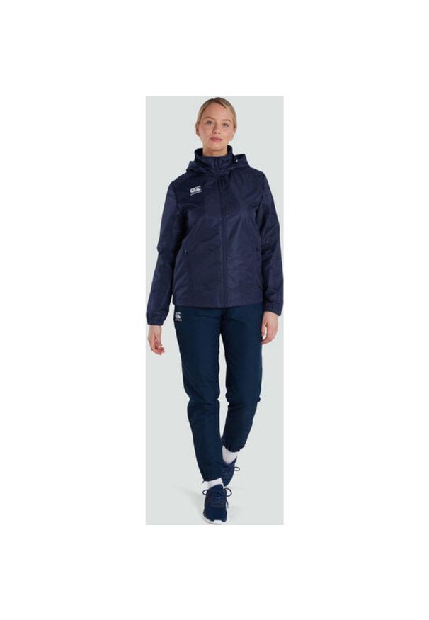 CANTERBURY - Damska wodoodporna kurtka zapinana na zamek Canterbury Club Vaposhield. Kolor: niebieski. Materiał: softshell