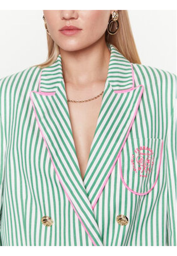 Chiara Ferragni Marynarka 74CBQ710 Zielony Regular Fit. Kolor: zielony. Materiał: bawełna
