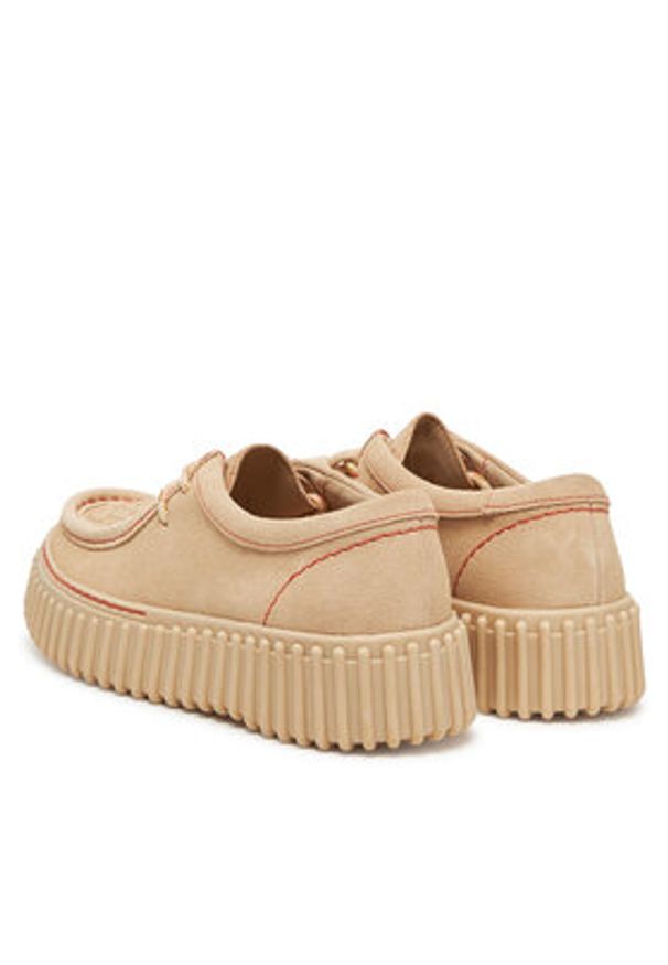 Clarks Półbuty Torhill Bee 26181191 Écru. Materiał: skóra, zamsz