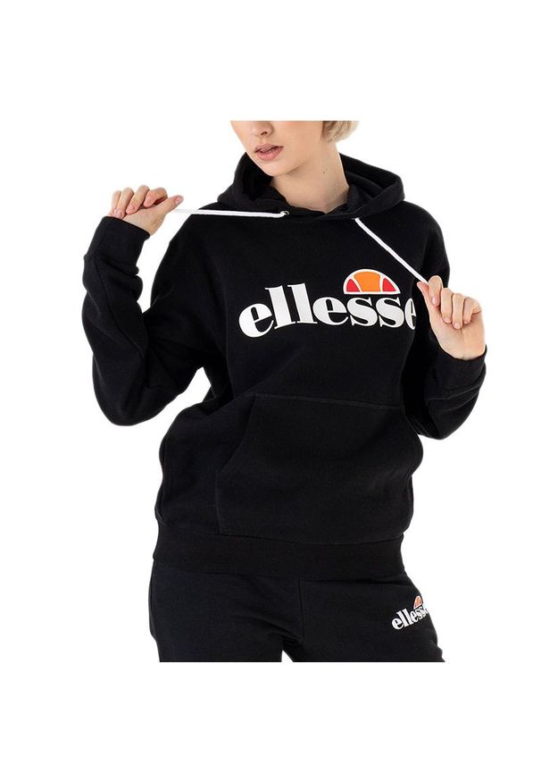 Bluza Ellesse Torices Hoodie SGS03244011 - czarna. Okazja: na co dzień. Typ kołnierza: kaptur. Kolor: czarny. Materiał: bawełna, poliester. Styl: klasyczny, sportowy, casual