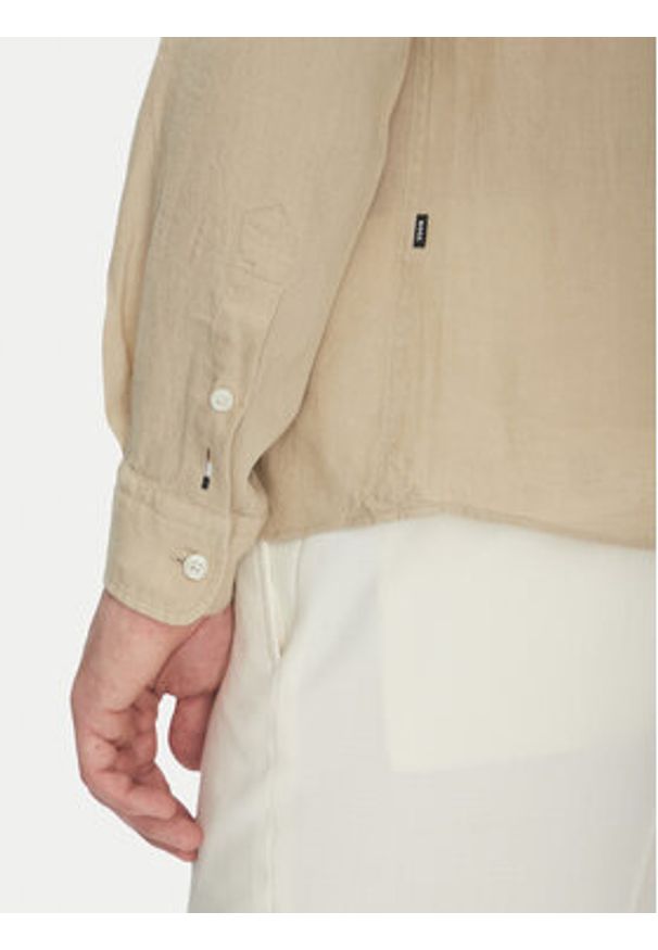 BOSS Koszula H-Roan-Bd-E-C1 50520283 Beżowy Slim Fit. Kolor: beżowy. Materiał: len