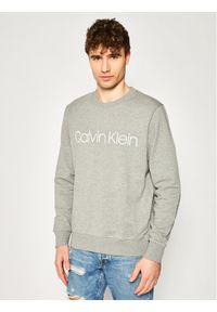 Calvin Klein Bluza Logo K10K104059 Szary Regular Fit. Kolor: szary. Materiał: bawełna