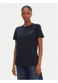 TOMMY HILFIGER - Tommy Hilfiger T-Shirt 1985 WW0WW37877 Granatowy Regular Fit. Kolor: niebieski. Materiał: bawełna