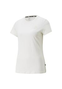 T-shirt z krótkim rękawem damski Puma ESS+ EMBROIDERY. Kolor: biały. Długość rękawa: krótki rękaw. Długość: krótkie