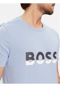 BOSS - Boss T-Shirt Tee 1 50477616 Niebieski Regular Fit. Kolor: niebieski. Materiał: bawełna #4