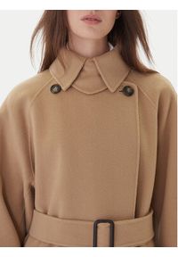 Weekend Max Mara Płaszcz wełniany Cadine 2525016022 Beżowy Regular Fit. Kolor: beżowy. Materiał: wełna #4