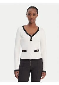 Guess Sweter W6RR26 Z3HP2 Biały Classic Fit. Kolor: biały. Materiał: syntetyk #1