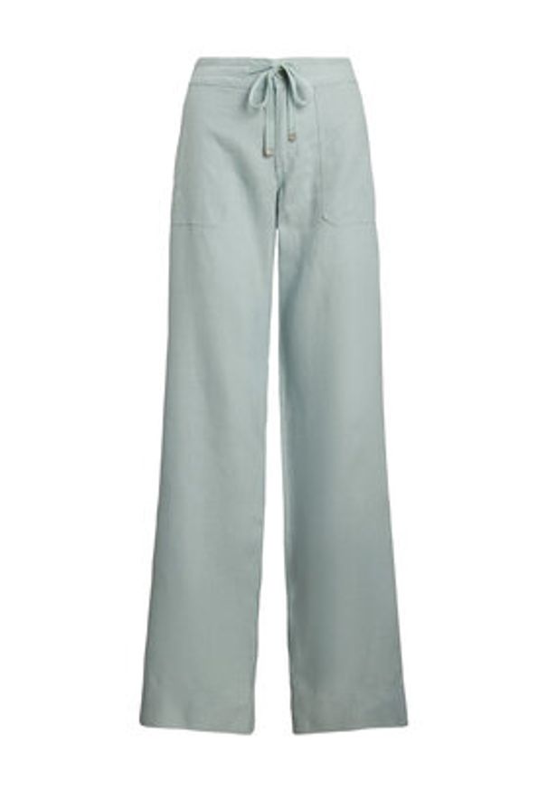 Lauren Ralph Lauren - LAUREN RALPH LAUREN Spodnie materiałowe 200735136021 Błękitny Regular Fit. Kolor: niebieski. Materiał: len