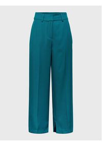 YAS Spodnie materiałowe Deeply 26028743 Zielony Relaxed Fit. Kolor: zielony. Materiał: materiał, syntetyk