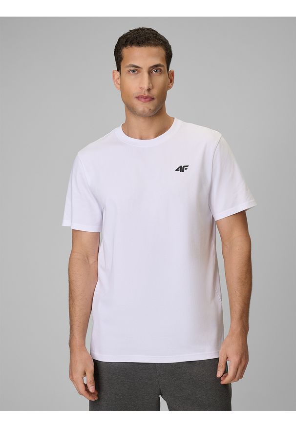 4f - 4F T-shirt regular gładki męski (2-pack) - multikolor S. Okazja: na co dzień. Kolor: wielokolorowy. Materiał: materiał. Wzór: gładki. Styl: klasyczny, casual