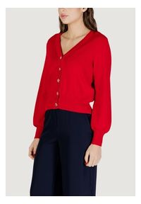 Morgan Kardigan 261-MLIKE Czerwony Regular Fit. Kolor: czerwony. Materiał: wiskoza #3