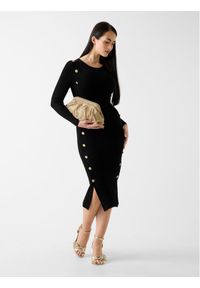 Guess Sukienka dzianinowa W6RK06 Z2YJ2 Czarny Regular Fit. Kolor: czarny. Materiał: wiskoza #1