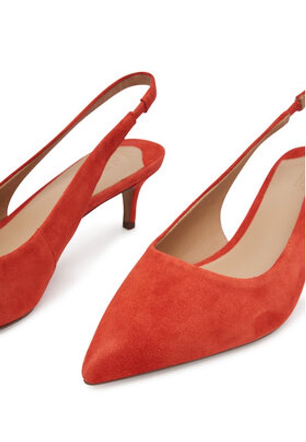 Lauren Ralph Lauren - LAUREN RALPH LAUREN Czółenka 802959263005 Czerwony. Kolor: czerwony. Materiał: zamsz, skóra