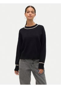 Vero Moda Sweter Saba 10318077 Czarny Regular Fit. Kolor: czarny. Materiał: wiskoza, syntetyk