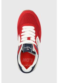 Pepe Jeans buty dziecięce London One kolor czerwony. Nosek buta: okrągły. Zapięcie: sznurówki. Kolor: czerwony. Materiał: guma #2