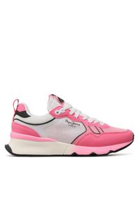Pepe Jeans Sneakersy Brit Pro Neon W PLS31460 Różowy. Kolor: różowy. Materiał: materiał