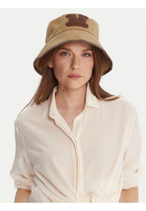 Max Mara Beachwear Kapelusz Esperia 2516571029 Beżowy. Kolor: beżowy. Materiał: materiał, bawełna