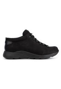 ButBal Damskie buty trekkingowe 674BB czarne. Kolor: czarny. Materiał: materiał, tworzywo sztuczne, skóra. Obcas: na platformie. Styl: sportowy #2